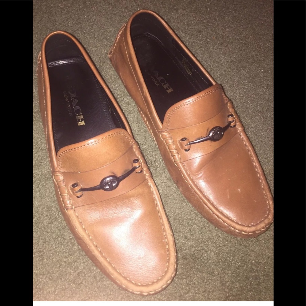 Coach Saddle Brown Mott Driver Loafers men’s 10.5